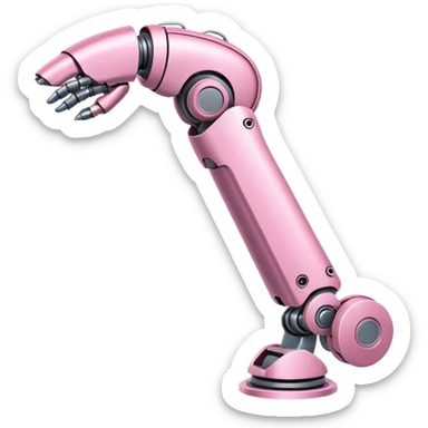 pink robotic cybernatic arm sticker