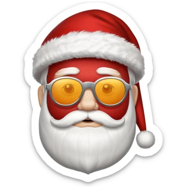 santa klaus with sunglasses sticker