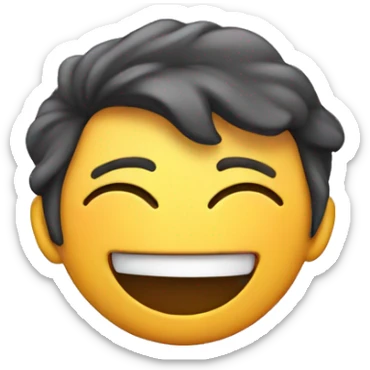 smile and laugh but nervous sticker