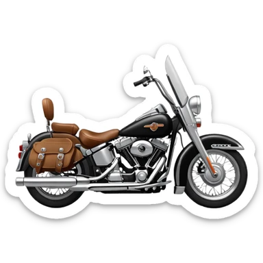 Harley Davidson heritage classic emoji sticker