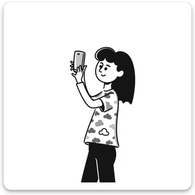 girl taking a selfie sticker