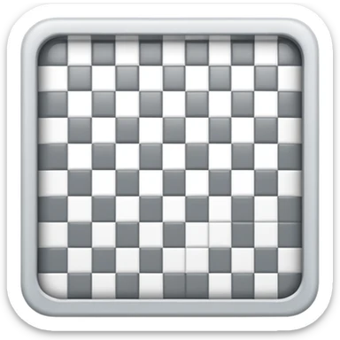 Light gray and white square with a checkered pattern 8x8 3d icon without boarder sticker
