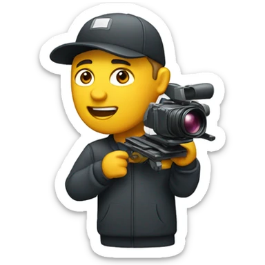 A cameraman motion  sticker
