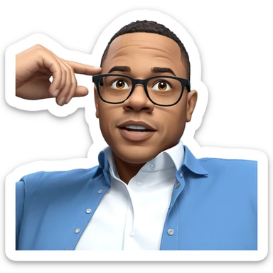 male model in white shirt sticker