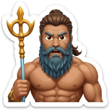 poseidon, angry sticker