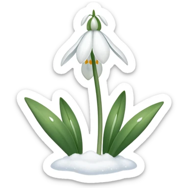 A pinterest magical snowdrop flower sticker