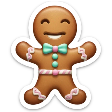 Pastel gingerbread man sticker