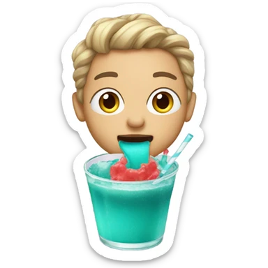 Turquoise slushie sticker