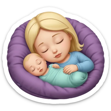 Sleeping baby girl sticker