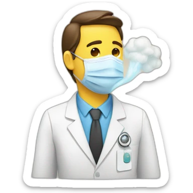 Un emoji aguantando la respiración sticker