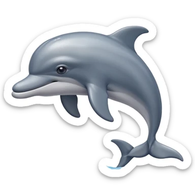 dolphin writer sticker