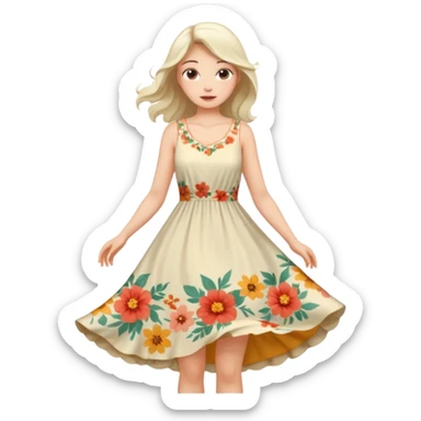 summer dress sticker