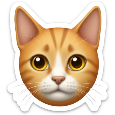 gato naranja y dueña rubia sticker