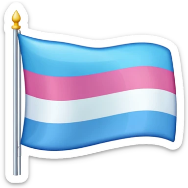 A trans flag with the banned emblem  sticker