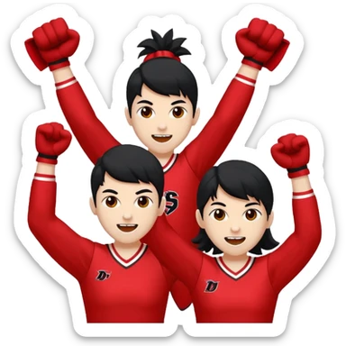 Black and red cheer Derry demons sticker