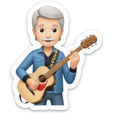 Gitarrist 60 Jahre, jung geblieben  sticker