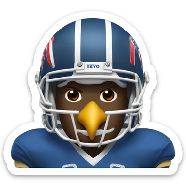 Eagle wearing football gear  sticker
