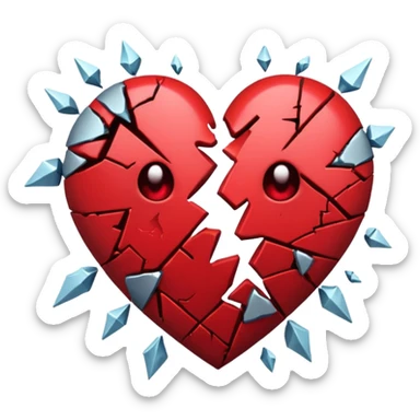 coeur brisé sticker