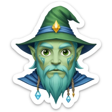 Frost wizard green tattooing sticker