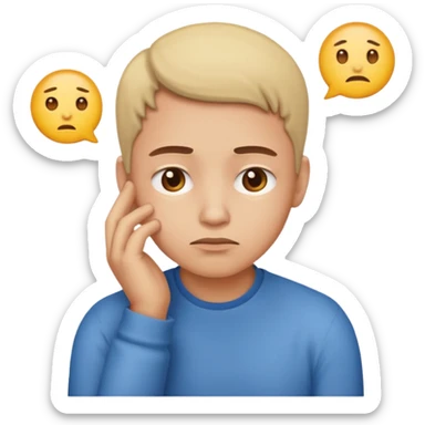 Create a realistic emoji of a person making some decisions  sticker