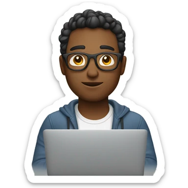 Freelancer with macbook working sticker