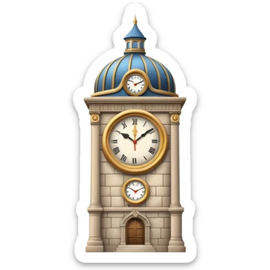 make an emoji which are a clock tower   but the tower is rond sticker