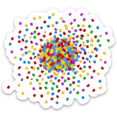Confetti all around sticker