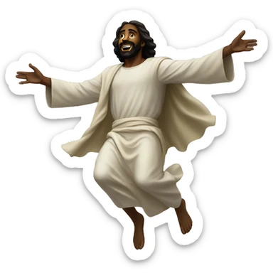 Black Jesus flying the sky sticker