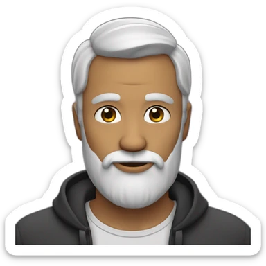 Homme chauve avec une barbe sticker