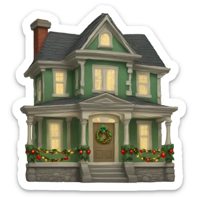 Old money Christmashouse sticker