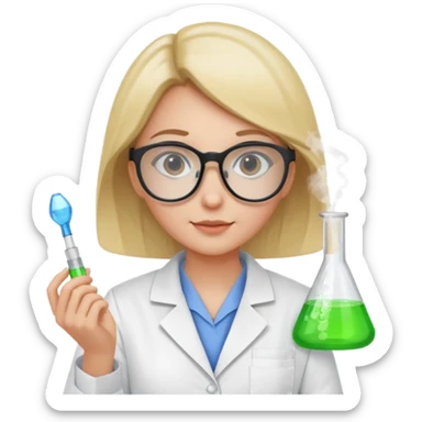 Laboratory girl sticker