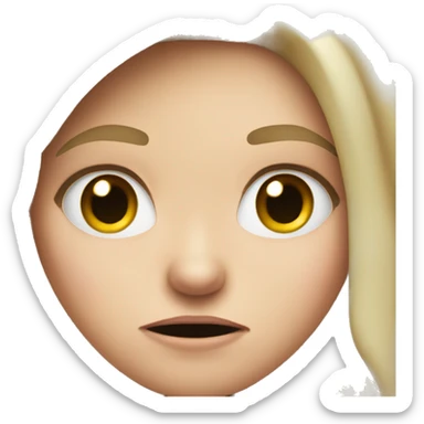 angry white girl showing disapproval with hand  in front of her  sticker