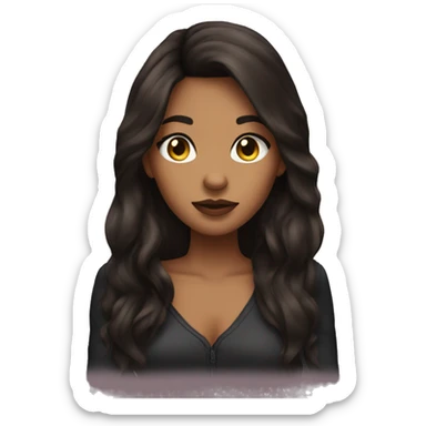 Brunette baddie sticker