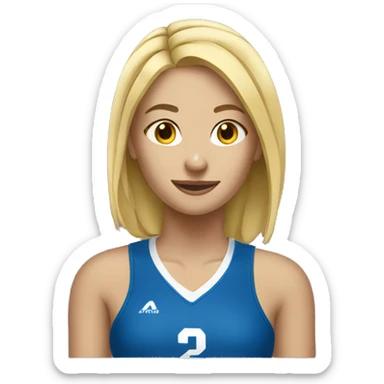 Volleyball player blonde girl sticker