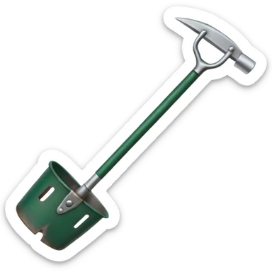 gardening tool dark green  sticker