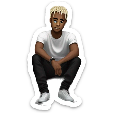 Xxxtentacion sitting on the moon sticker