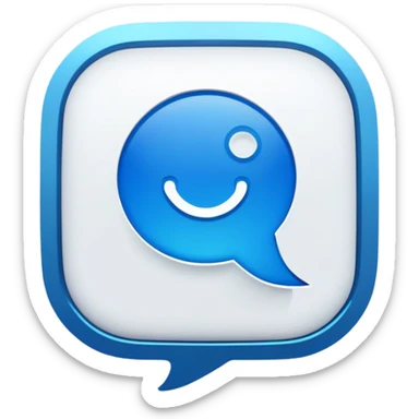 Instagram message bubble with AI assistant icon, social media DM helper sticker