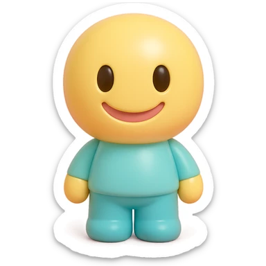 vinyl figure in emoji style sticker