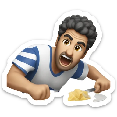 Greek man smashing a plate, OPPA! sticker