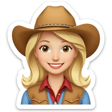 blonde cowgirl sticker