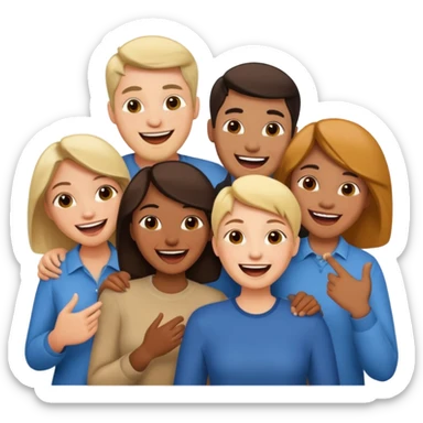 6 people two of them are women and of them are men  sticker