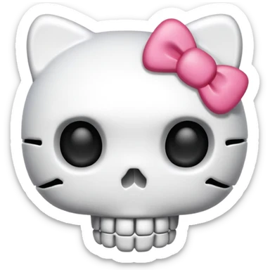 Hello kitty skull sticker