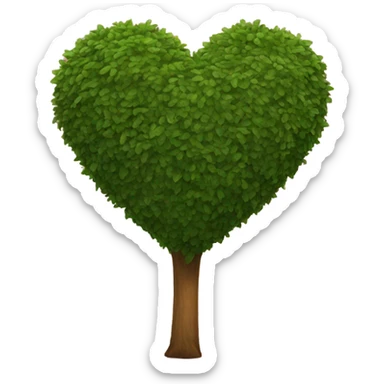 heart shape bush sticker