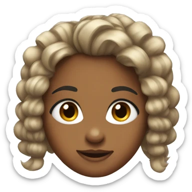 Cheerleader with bow in her hair sticker