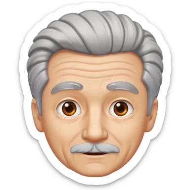 old guy with funny hair sticker