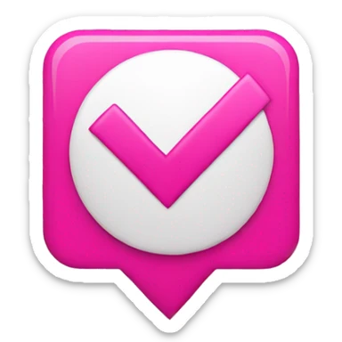 pink checkmark sticker