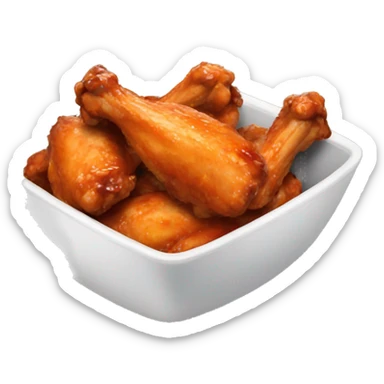Bowl of chicken wings sticker