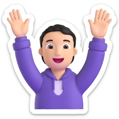 IShowSpeed excited expression, hands up sticker