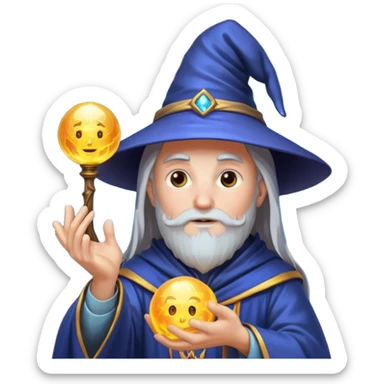 wizard holding a sphere sticker