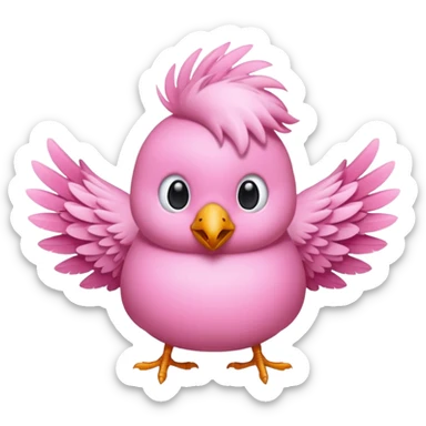 pink birds sticker